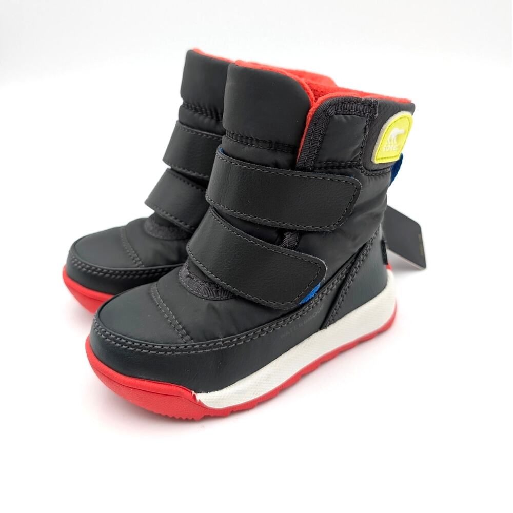 Sorel Whitney II Strap Waterproof Winter Boots Kids' Black Size US5 EU22